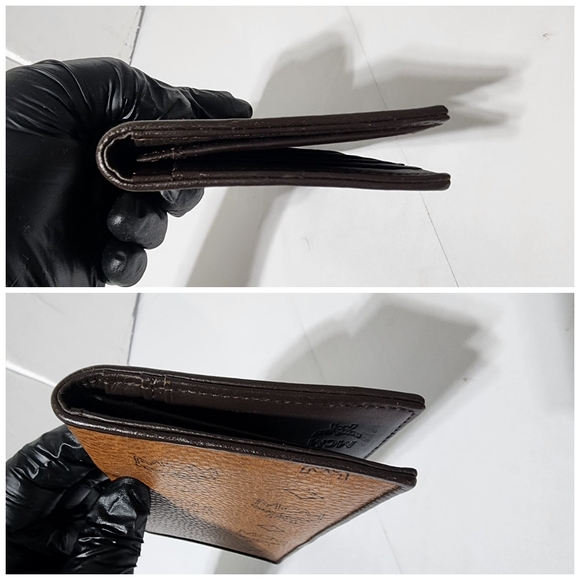 MCM Bill Leather Wallet Brown - Picture 10 of 14